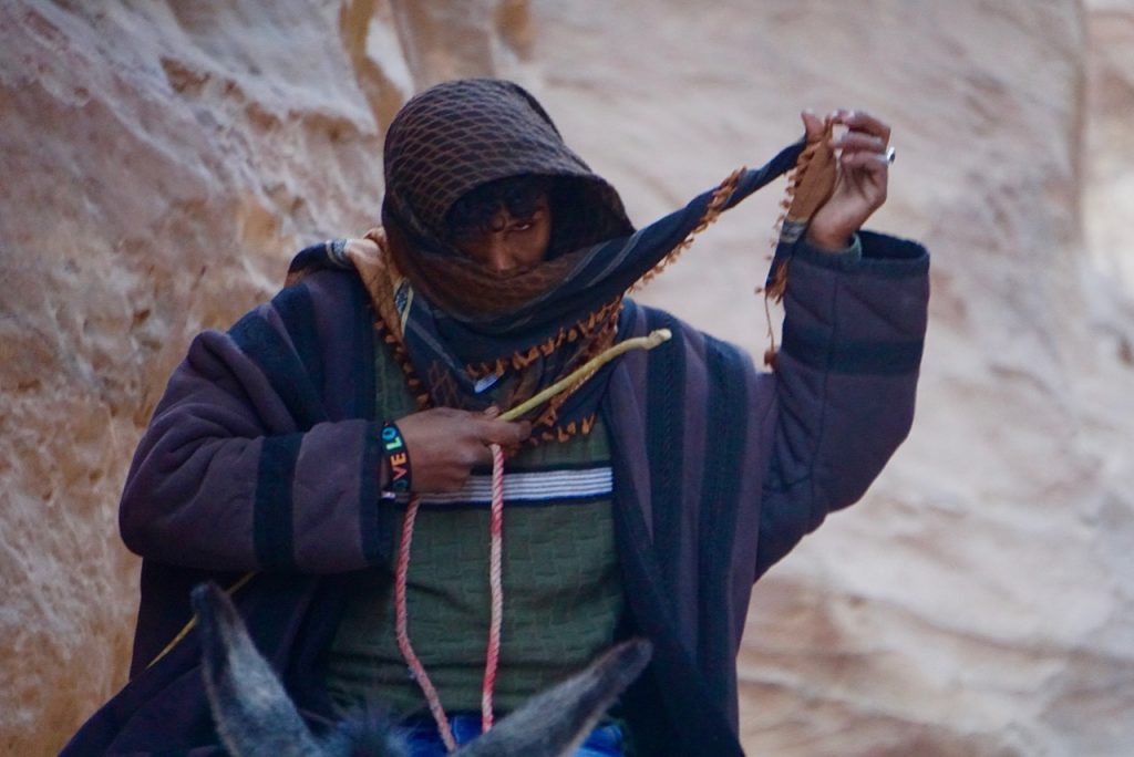 A Beduin rider in the Petra valley